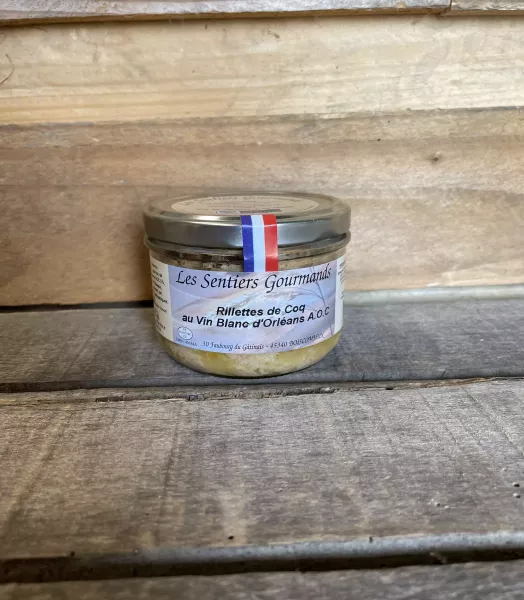 Rillettes de Coq au vin blanc d'Orléans A.O.C